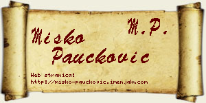 Miško Paučković vizit kartica